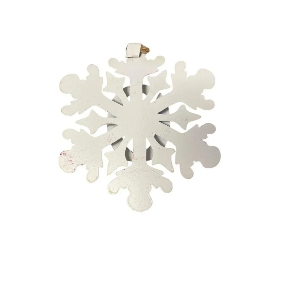 Metal Snowflake Noel Ornament Garland For Home Decor
